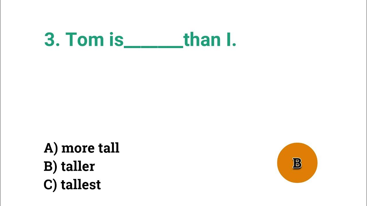 Comparatives quiz