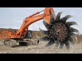 Dangerous biggest heavy equipment excavator destroys everything! Powerful demolition crusher machine