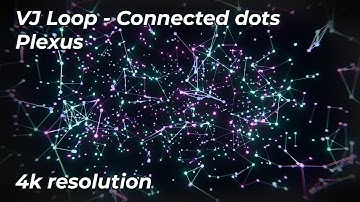 4K VJ Loop  - Plexus Connected dots - Networking background video Stock footage