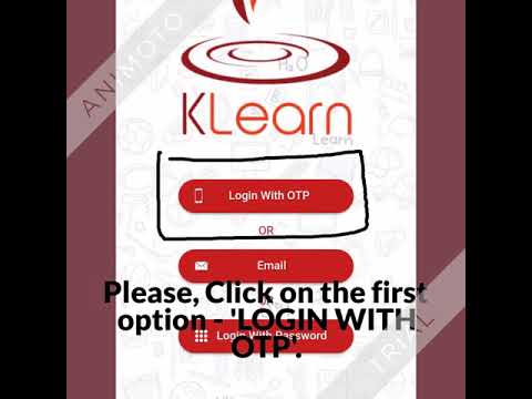 KLearn User manual- Login with OTP