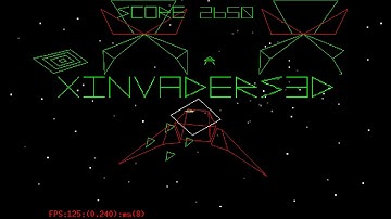 XInvaders 3D, Space Invaders clone for Linux/DOS/Windows