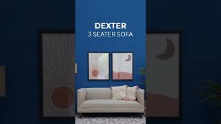 Dexter 3 Seater Sofa Cotton, Blanched Almond 3-Seater Sofa Design Wooden Street