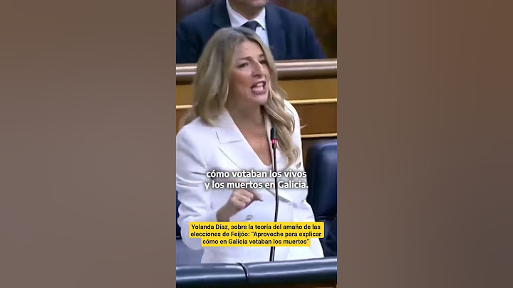 YOLANDA Díaz, sobre la teoría del amaño de las elecciones de #FEIJOO