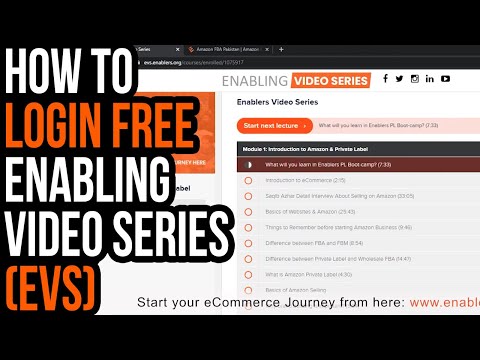 How to login Free Enabling Video Series (EVS) | Enablers