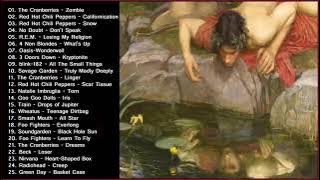 Red Hot Chili Peppers, Nirvana, Cranberries Best Alternative Rock Songs 90's