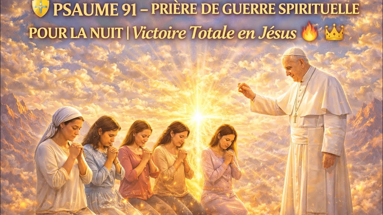 PSAUME 91 – PRIÈRE DE GUERRE SPIRITUELLE POUR LA NUIT | Victoire Totale en Jésus 🔥👑