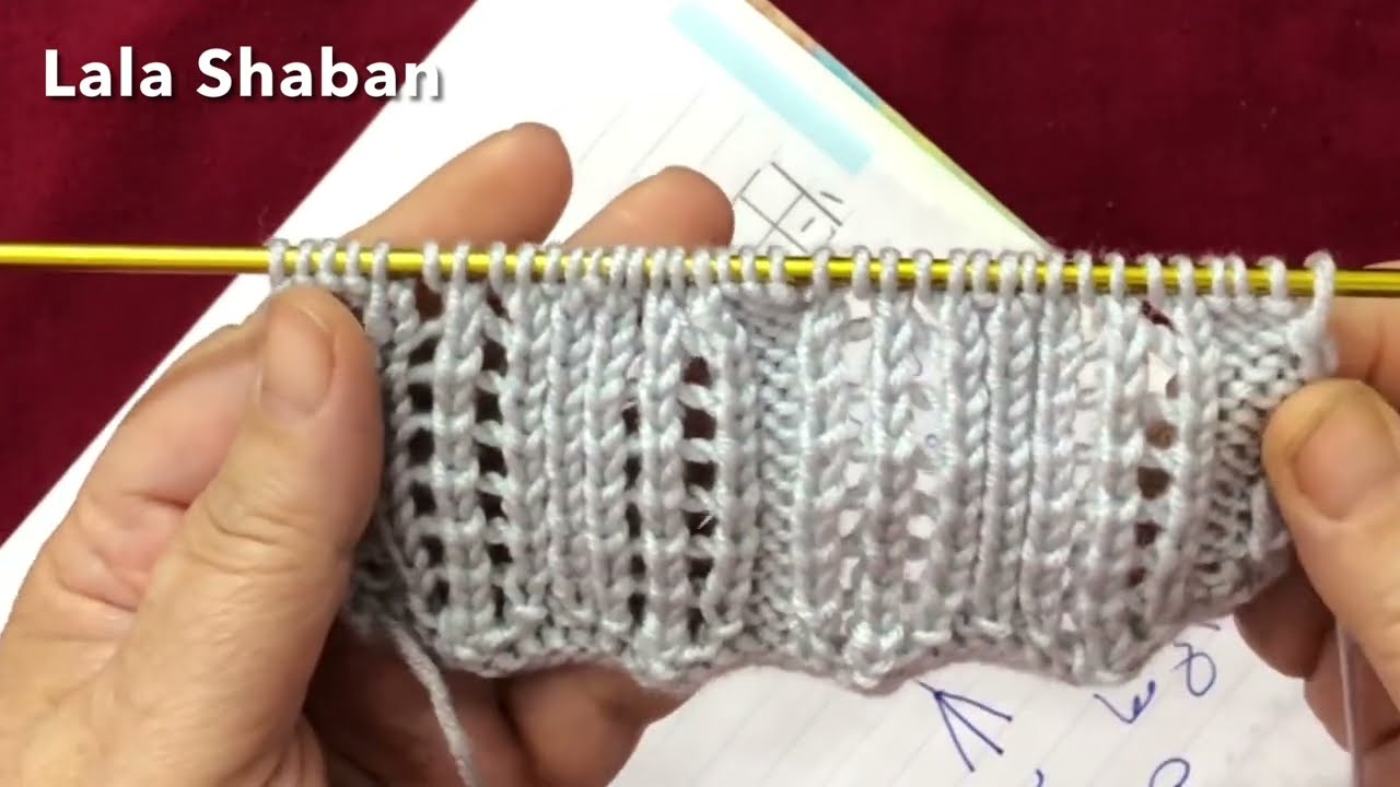 تريكو غرزة جديدة سهلة وبسيطة وجميلة وشرح رموز الباترون  ٢عدل معا و Ssk والفرق بينهم