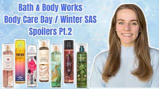 Bath & Body Works Body Care Day & Winter SAS Spoilers | Bonfire Bash, Island Margarita, Emerald Mist