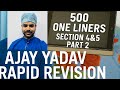 🔥 500 One Liners – PART 2 | Master Anesthesia in Minutes (Ajay Yadav Rapid Revision)