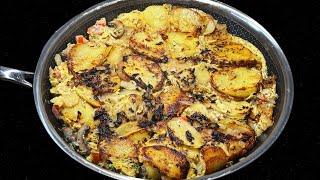 This recipe for potatoes with mushrooms will drive you crazy!Very tasty dinner!