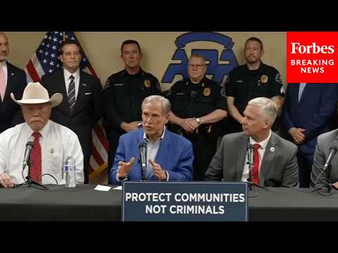 Gov. Greg Abbott Holds Press Briefing With Texas Law Enforcement Officials
