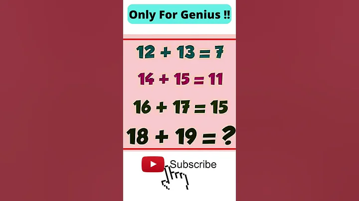 Tricky math Puzzle for genius #shorts