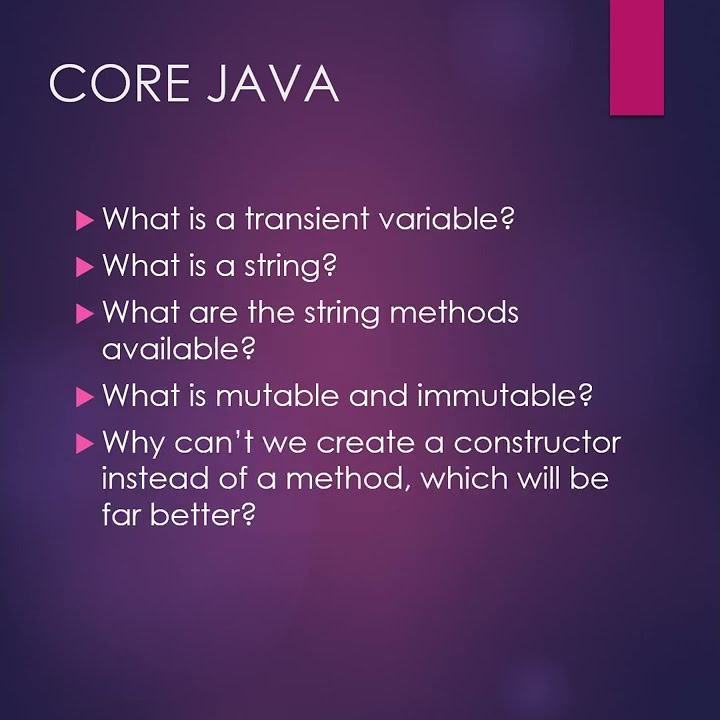 Wipro Core Java Interview Questions - YouTube