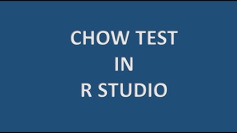 Chow Test