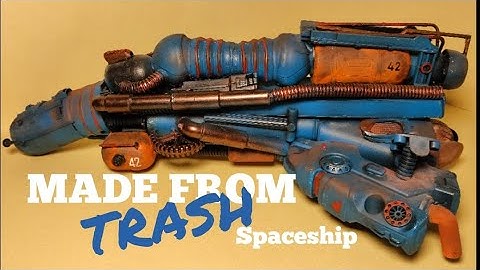 Dollar store scratch built spaceship. #scratchbuild  #kitbash .