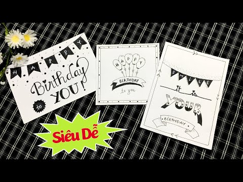 Video Cách làm thiệp sinh nhật đơn giản nhất bằng giấy A4 - youtube