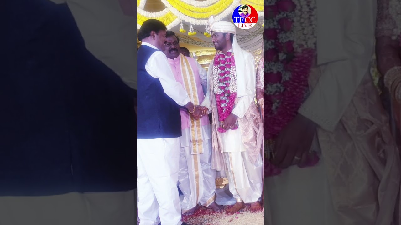 Dr.RK Goud Chairman TFCC, Minister Indrakaran Reddy at VG Goud’s grand Son Wedding Ceremony
