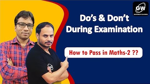 How to score Good Marks/How to pass in Maths-2 I GATEWAY CLASSES I AKTU