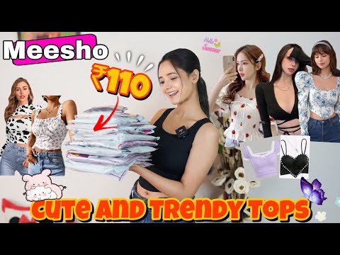 Meesho *Huge* Summer Top Haul😍❤️ | *Trendy tops* Starting at ₹110 only😍❤️ #meesho #top #tophaul