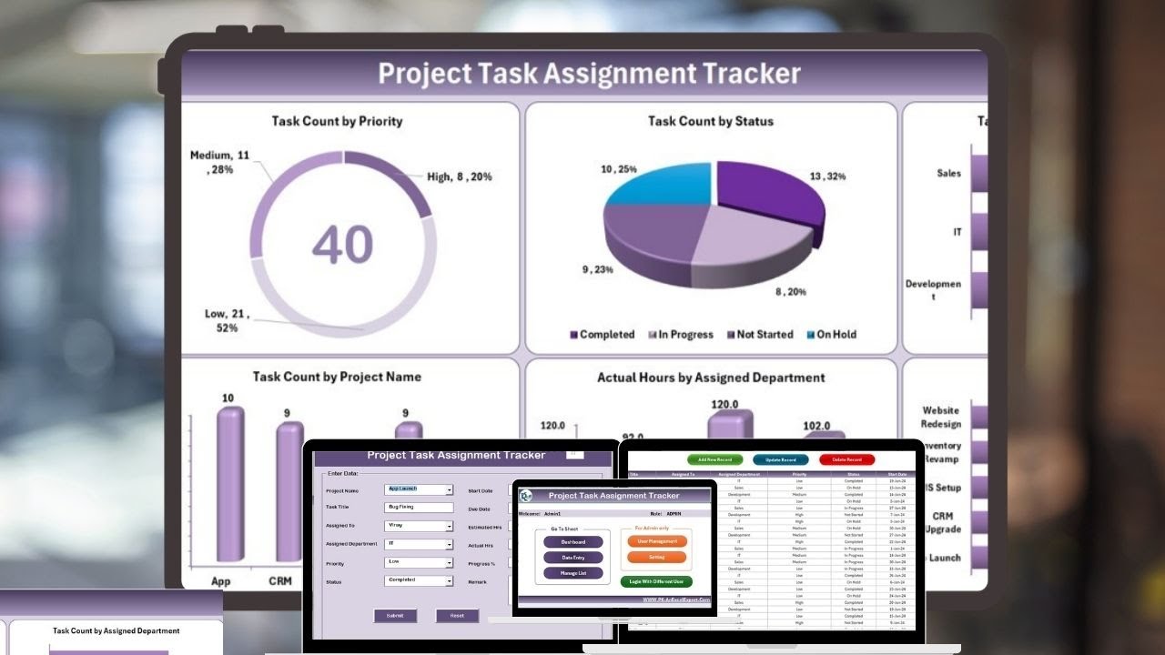 Project Task Assignment Tracker in Excel - YouTube