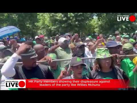 MK Party members showing their displeasure against leaders of the party like Willies Mchunu