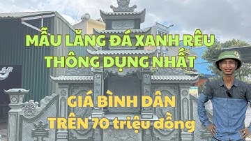 Mẫu lăng cánh đá xanh rêu dài 2m82 | Giá lăng đá xanh rêu | Mộ đá Ngọc Lâm