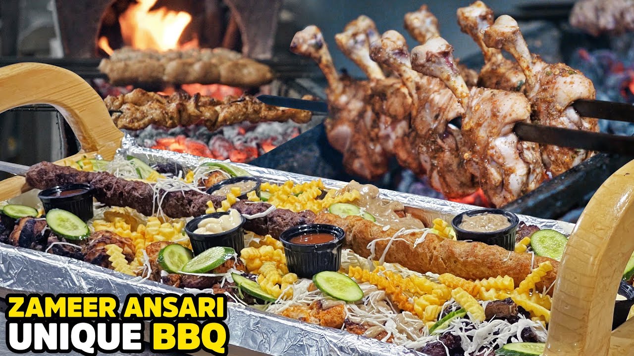 Zameer Ansari Kabab & BBQ | Nau Ratan Kabab, Chandan Kabab & Ultimate Platter, Karachi Food Pakistan | Street Food PK