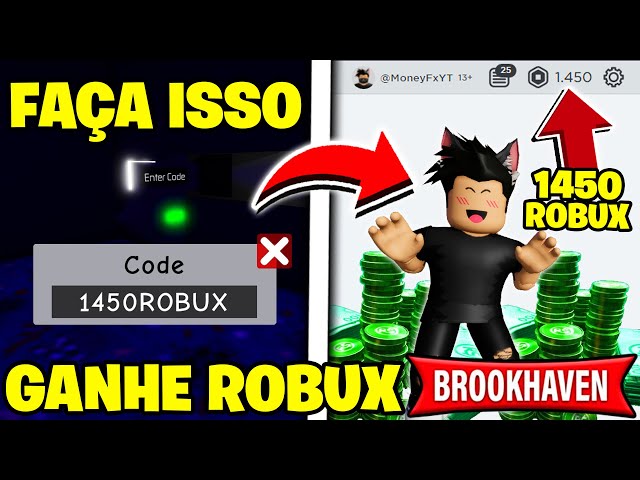 COMO GANHAR 800 ROBUX APENAS FAZENDO ISSO no BROOKHAVEN RP (Roblox