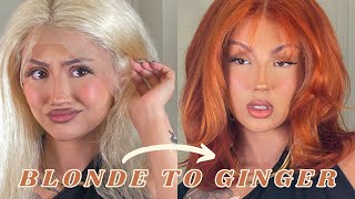 BLONDE TO GINGER HAIR TRANSFORMATION!