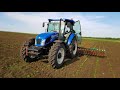 Обработка подсолнуха Ротационной бороной. New Holland TD 5.110