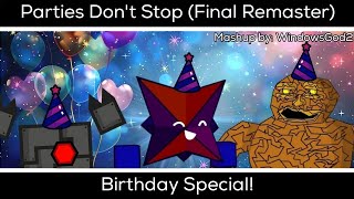 Parties Dont Stop (Final Remaster) - Birthday Special | By Windo
Heres the Final remaster of Parties Dont Stop! I hope you enjoy it!
First remaster: https://www.youtube.com/watch?v=HMvkg3Z37Wc
Original mashup: https://www.youtube.com/watch?v=CdtwfkBpkxU
...:..:.: Songs used :.:..:...
Teminite - Party Time
- https://www.youtube.com/watch?v=4LQS0MJT1Bs
Ephwurd & Jauz - Rock The Party
- https://www.youtube.com/watch?v=pXorhy6NU4g
...:..:.: Mashup info :.:..:...
Key: F# Minor
Tempo: 126
Genre: Bass House, Brostep, Electronic
File format: mp3
Length: 4:02.712
...:..:.: My Social Links :.:..:...
My Bandcamps!
- https://windowsgod2.bandcamp.com/releases
- https://electroniccollabmusic.bandcamp.com/releases
My Discord!
- https://discord.gg/chkPkB5
My Newgrounds!
- https://windowsgod2.newgrounds.com/
My Soundcloud!
- https://www.soundcloud.com/user-41010340 Parties Dont Stop (Final Remaster) - Birthday Special | By Windo