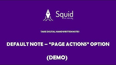 Page Actions Squid Android App | Demo