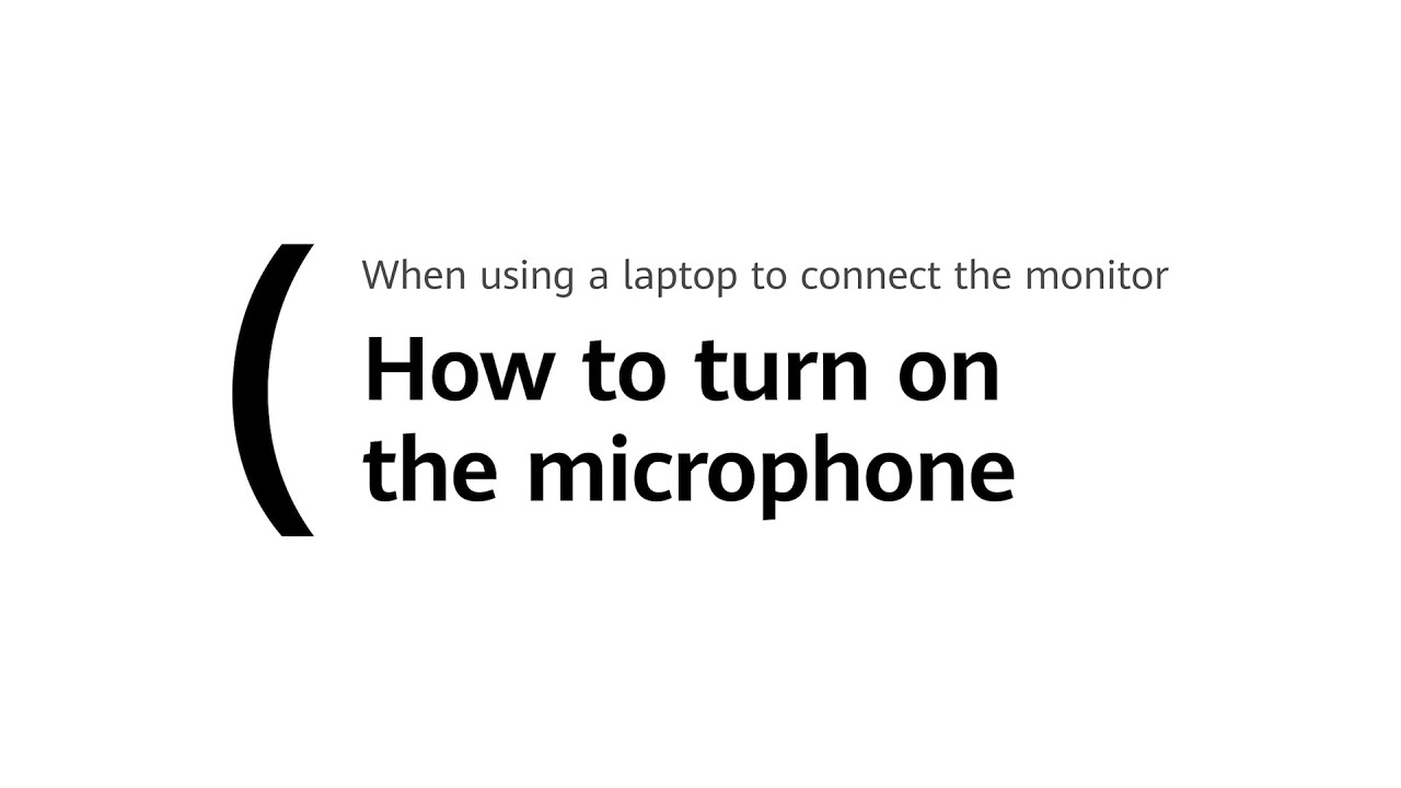 how-to-turn-on-the-microphone-for-laptops-huawei-mateview-gt-youtube