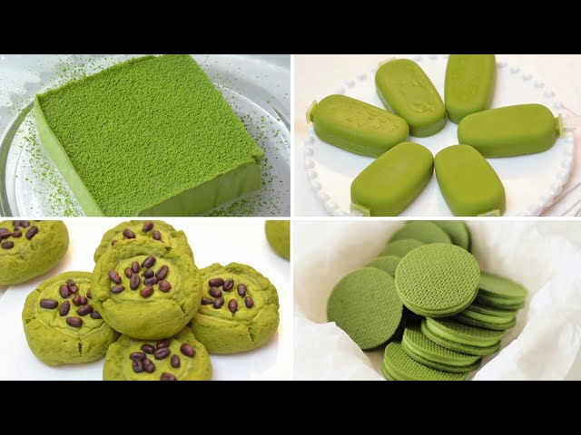 Asmr || matcha cake cooking recipes || how to make a delicious, aesthetic and beautiful dessert class=