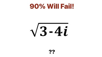 How To Find Square Root Of Complex Number. Square roots of 3-4i =?