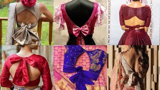 Bow Knot Back Neck Designs For Blouse | Bow Knot Blouse Designs| #bow #neck #sleeves #blouse #design