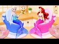 エルサ vs アリエル マーメイドケーキ 🧜‍♀️💙💖 | Mermaid Princess Cake Decorating | Sweet Japan
