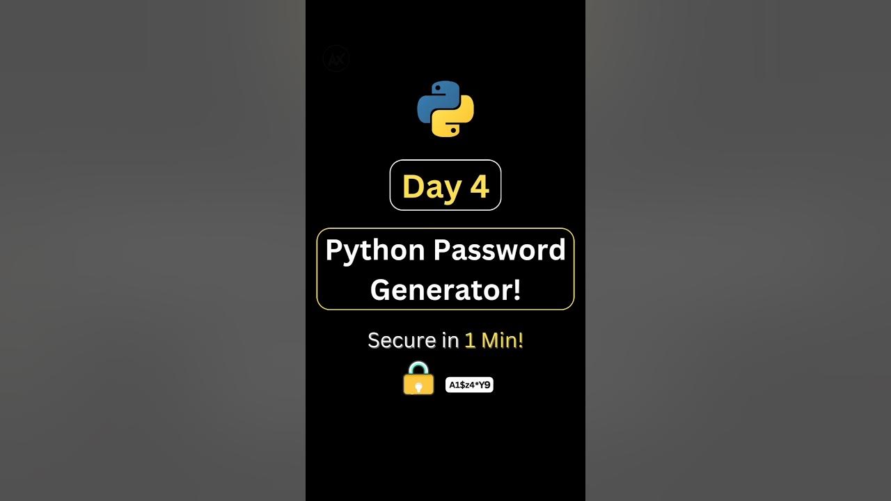 Python Password Generator | Create Secure Passwords in 1 Minute 1 # ...