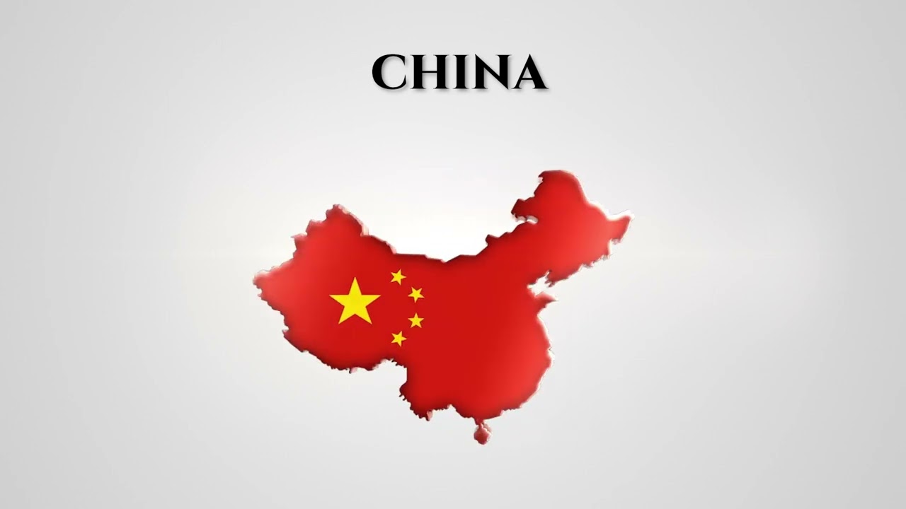 China map 3D rotation animation background video 1 hour loop