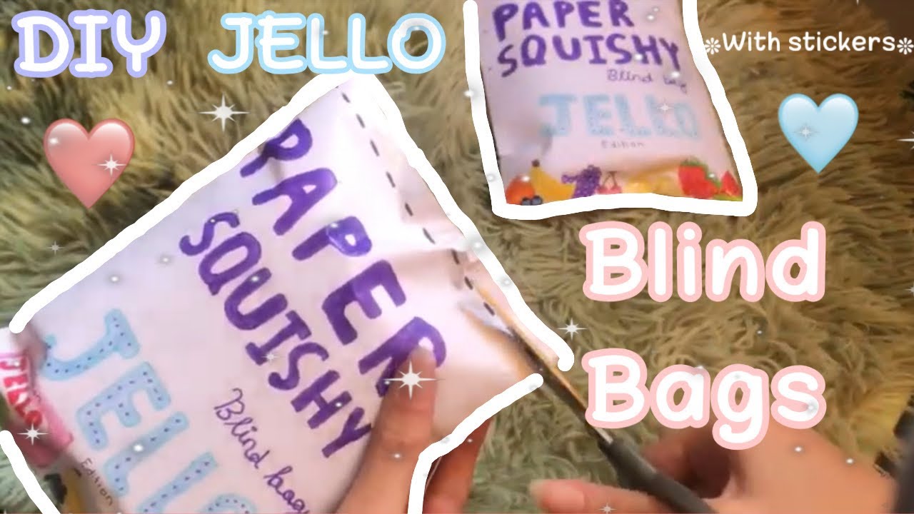 OPENING DIY JELLO PAPER SQUISHY BLIND BAGS - YouTube