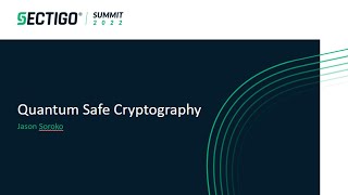 Quantum Safe Cryptography