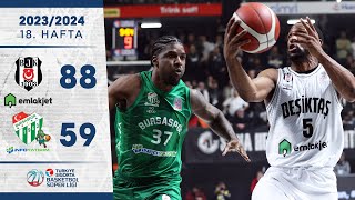 Beşiktaş Emlakjet 88-59 Bursaspor İnfo Yatırım - Türkiye Sigorta Basketbol Süper Ligi - 202324