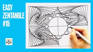 HYPNOTIC 3D spiral illusion Zentangle #14 : satisfying big wheel doodle drawing