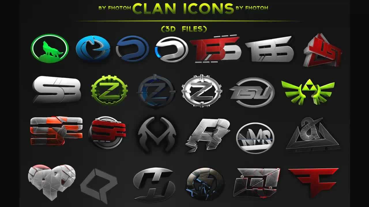 clan icon pack 3d files by fhotoh youtube clan logo creator