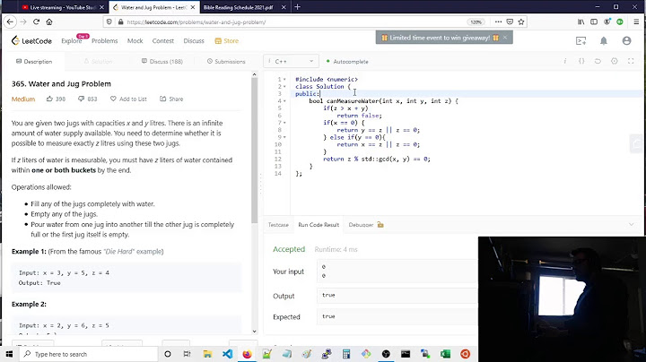 Water and Jug Problem, LeetCode Medium, C++