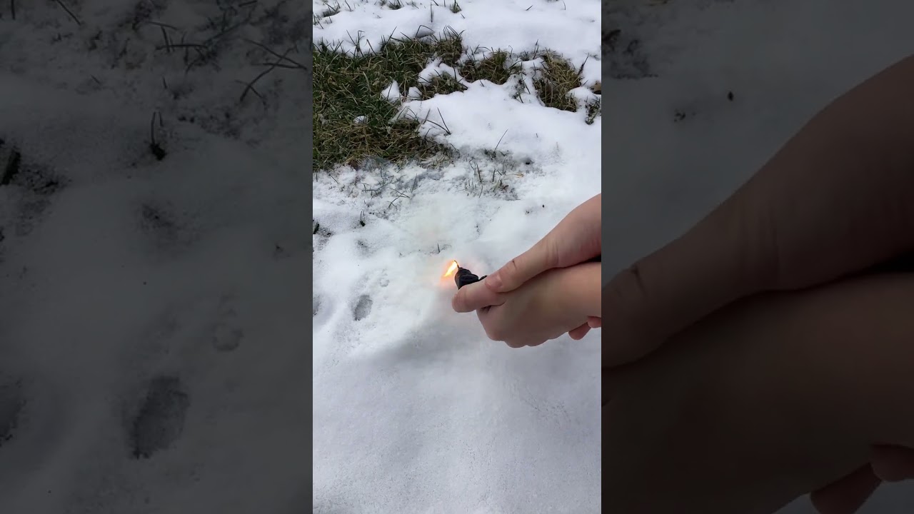 Firecracker in the snow!