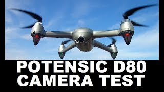 Potensic D80 RAW CAMERA QUALITY TEST Bugs 2 Clone GPS 1080p Brushless Quadcopter