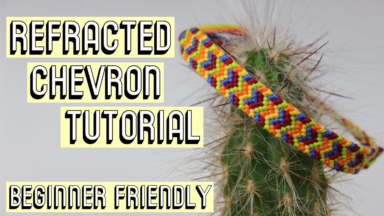 How to make a reverse chevron friendship bracelet tutorial - YouTube