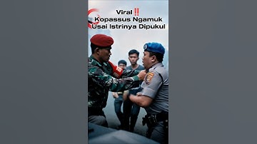 Detik-detik KOPASSUS Mengamuk di Tengah Kota, Polisi Jadi Sasaran‼️#kopassus #polisi #ai #shorts