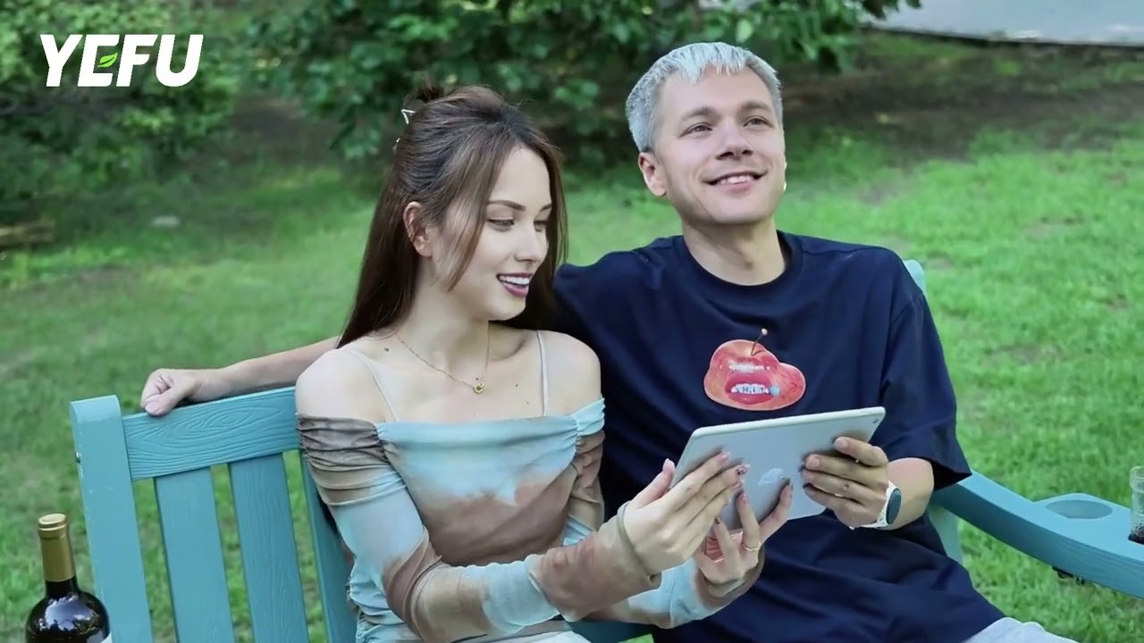 YEFU Outdoor Bench for Patio | Waterproof Heavy Duty Garden Bench with Cup Holders